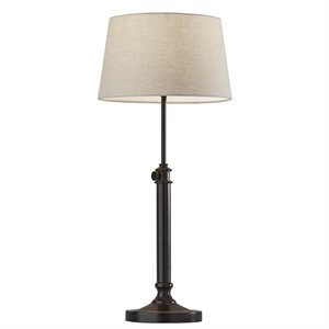 adesso home mitchell metal 2 piece table lamp set in antique black