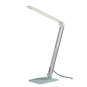 Adesso Home Douglas Metal LED Multi Function Desk Lamp in Matte Silver