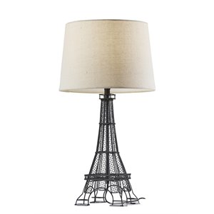 adesso home eiffel tower table lamp in black