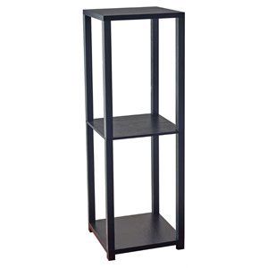Adesso Home Lawrence Wood Tall Pedestal in Black