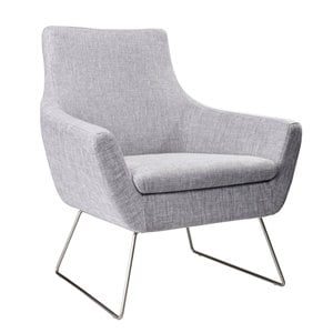 Adesso Home Kendrick Fabric Accent Chair in Light Gray