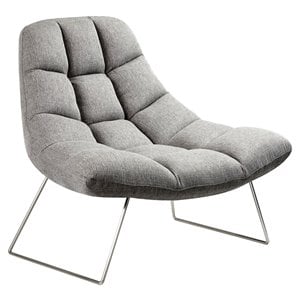 Adesso Home Bartlett Fabric Accent Chair in Light Gray