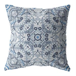 amrita sen tree of life suede double sided zippered pillow in light blue