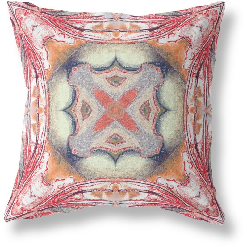 Pillow Decor Rustic Floral Throw Pillow Orange