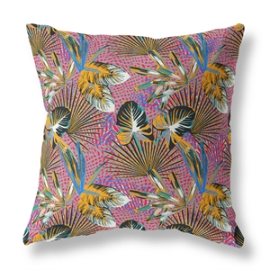 plant illusion broadcloth blown and closed pillow in gold black purple 16 x 16