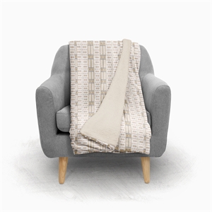 Amrita Sen Wild Geo Prism Wool Sherpa Blanket 50x60 Indoor Outdoor Gray
