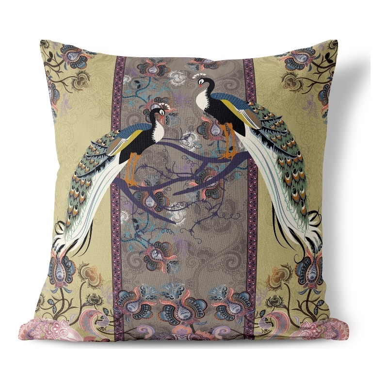 Peacock outdoor online pillow