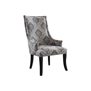 Best Master Adelmo Floral Pattern Fabric Upholstered Accent Chair in Natural