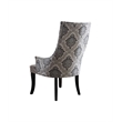Best Master Adelmo Floral Pattern Fabric Upholstered Accent Chair in Natural