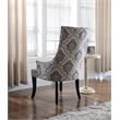 Best Master Adelmo Floral Pattern Fabric Upholstered Accent Chair in Natural