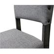 Best Master Anna Fabric Upholstered Side Chair in Rustic Light Gray (Set of 2)