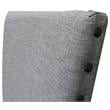 Best Master Anna Fabric Upholstered Side Chair in Rustic Light Gray (Set of 2)