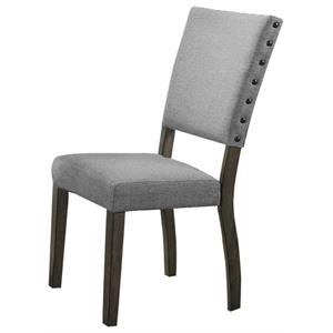 best master anna fabric upholstered side chair in rustic light gray (set of 2)