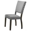Best Master Anna Fabric Upholstered Side Chair in Rustic Light Gray (Set of 2)
