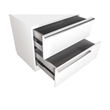Best Master Athens 2-Drawer Poplar Wood Bedroom Nightstand in White Lacquer