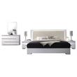 Best Master Athens 5-Piece Eastern King Platform Bedroom Set in White Lacquer