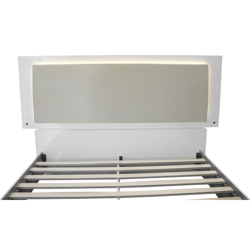 Best Master Athens 5-Piece Queen Platform Bedroom Set in White Lacquer