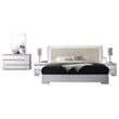 Best Master Athens 5-Piece Queen Platform Bedroom Set in White Lacquer