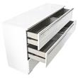 Best Master Athens Poplar Wood Bedroom Dresser in White Lacquer
