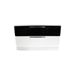 Best Master Bahamas 2-Drawer Poplar Wood Bedroom Nightstand in Black/White