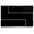 Best Master Barcelona Poplar Wood 3-Drawer Bedroom Dresser in Black High Gloss