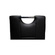 Best Master Beverly 5-Piece Faux Leather Round Glass Dinette Set - Black