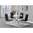 Best Master Beverly Faux Leather Upholstered Side Chair - Black (Set of 2)