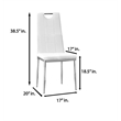 Best Master Beverly Faux Leather Upholstered Side Chair - White (Set of 2)