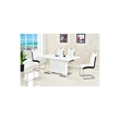 Best Master Bono 5-Piece Modern Solid Wood Dining Set in White