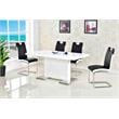 Best Master Bono Faux Leather Modern Dining Side Chair in Black/White (Set of 2)