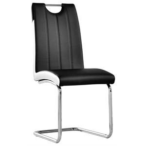best master bono faux leather modern dining side chair (set of 2)