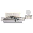 Best Master Havana 5-Piece Poplar Wood Cali King Bedroom Set in White/Gold Trim