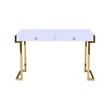 Best Master Juneau Modern 2-Drawer Engineered Wood Computer Desk in Gold