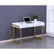Best Master Juneau Modern 2-Drawer Engineered Wood Computer Desk in Gold