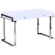 Best Master Juneau Modern 2-Drawer Engineered Wood Computer Desk in Silver