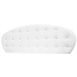 Best Master France Faux Leather Queen Platform Bed in White High Gloss