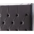 Best Master Kressa Velour Fabric Tufted Queen Platform Bed in Dark Gray
