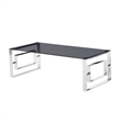 Best Master Mallory Stainless Steel and Smoked Glass Coffee Table in Gold