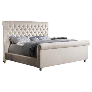 best master marseille fabric upholstered tufted bed in beige