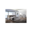 Best Master Naple Poplar Wood Queen Platform Bed in Gray/Silver Line