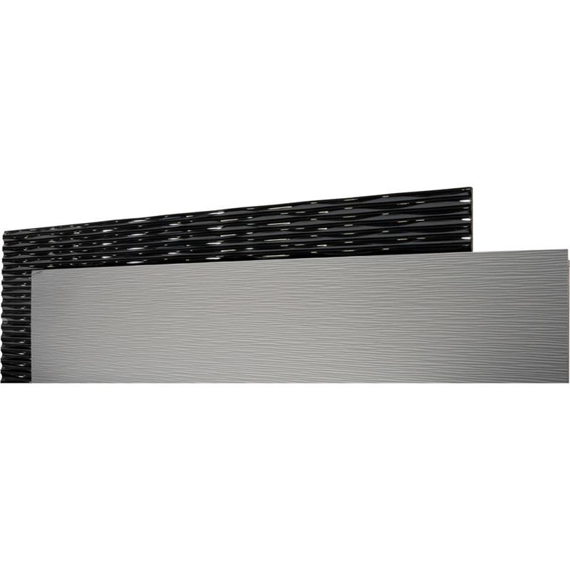 Best Master Romania Poplar Wood Cal King Platform Bed in Black/Zebra Gray