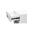 Best Master France 2-Drawer Poplar Wood Bedroom Nightstand in White Lacquer