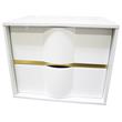 Best Master Havana 2-Drawer Poplar Wood Bedroom Nightstand in White/Gold Trim