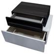 Best Master Ireland Poplar Wood Bedroom Nightstand in White/Black