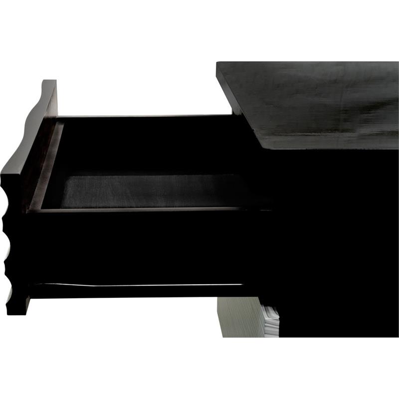 Best Master Romania 2-Drawer Poplar Wood Bedroom Nightstand in Black/ Zebra