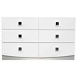 Best Master France 6-Drawer Poplar Wood Bedroom Dresser in White Lacquer