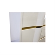 Best Master Havana 2-Piece Poplar Wood Dresser and Mirror Set in White/Gold Trim