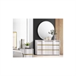 Best Master Havana 2-Piece Poplar Wood Dresser and Mirror Set in White/Gold Trim