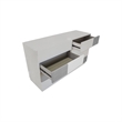 Best Master Naple 2-Piece Poplar Wood Dresser and Mirror Set in Gray/Silver Line