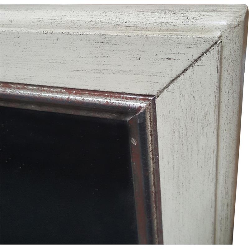 Best Master Emory Solid Wood and Glass Wall Vanity Mirror in Antique Cream